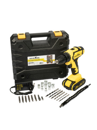 A set of tools with a cordless drill-screwdriver 28 items GOODKING K5-200228