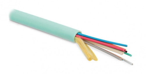 FO-MB-IN-503-48- LSZH-AQ Fiber optic cable 50/125 (OM3) multimode, 48 fibers, gel-free microtubules 1.1 mm (micro bundle), for internal laying, LSZH, ng(A)-HF, -30°C – +70°C, aqua