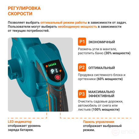 Воздуходувка аккумуляторная BORT BSS-21Li-P (без АКБ и ЗУ)