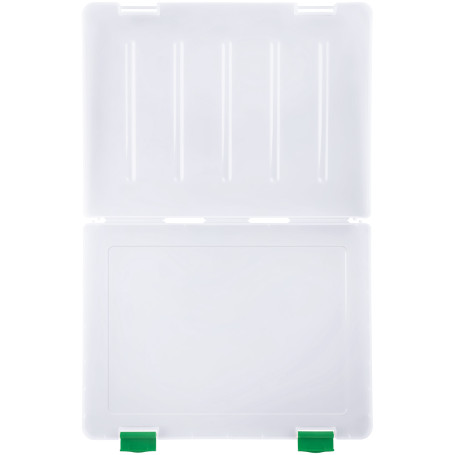 Document folder STAMM A4, 230*305*23mm, plastic, transparent, green latches