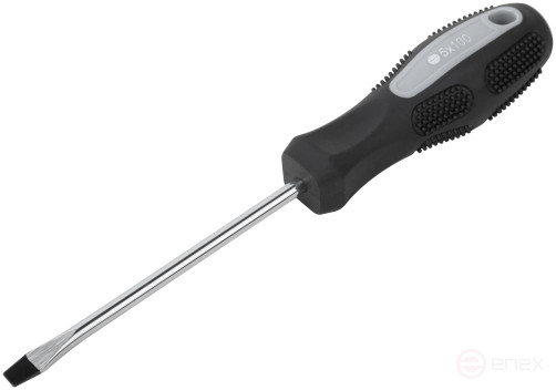 Отвертка "Мастер", CrV сталь, прорезиненная ручка 5х100 мм SL