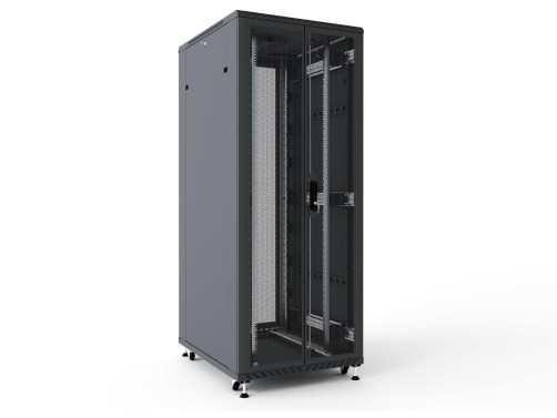 Шкаф телекоммуникационный Ripo 326080PM/B 19" напольный 32U 600х800 черный дверь перф.