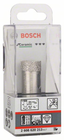 Best for Ceramic Diamond Drills for Dry Drilling 21 x 35 mm