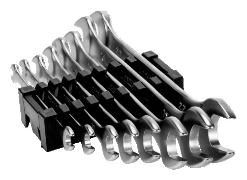Набор ключей рожковых 6 - 22 мм, 8 шт, пластиковый зажим