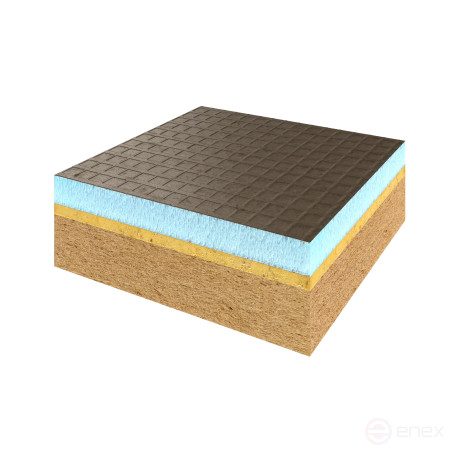 Панель Комфорт+ 1250х595х33 #1 ЧТ бейсик10/мембрана4/двп19