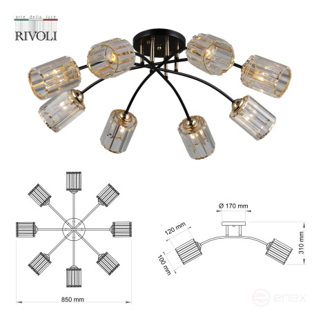 Chandelier Rivoli Emanuelle 9101-308 8 * E27 60W modern