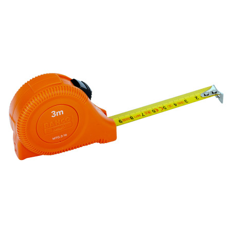 Tape measure L=5m, tape 19 mm, scale: mm, inches