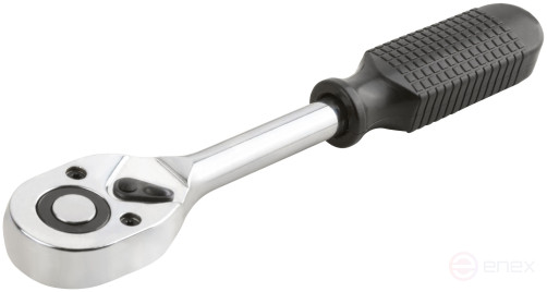 Hand crank (ratchet), 40Cr alloy steel mechanism, plastic handle, 1/2", 24 prongs