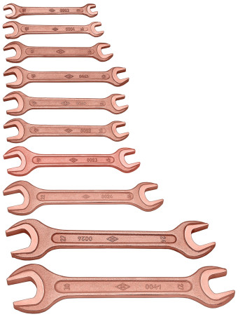 Double-sided wrench 12x14 mm, copper-plated