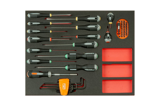 Fit&Go Набор отверток/Г-образных ключей/бит в ложементе, 60 предметов
