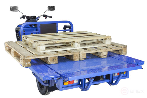 Cargo electric tricycle Rutrike Size 1700 60V1200W, matte blue