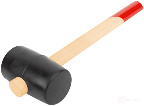 Rubber mallet, wooden handle 55 mm ( 400 gr )