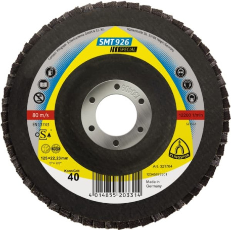 Лепестковый тарельчатый круг SMT 926 Special, 125 x 22,23, 321704