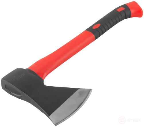 The axe is forged steel, reinforced fiberglass handle 1000 gr.