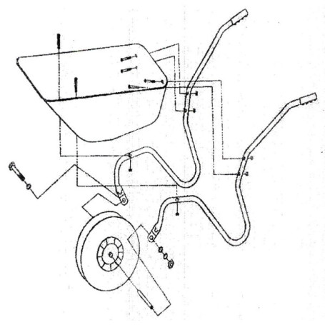 Wheel 3.25/3.00x80 D16mm with bearing