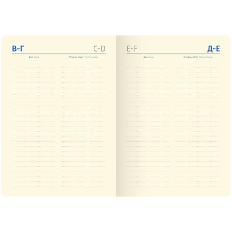 Undated diary, A6, 160 l., leatherette, Berlingo "Starlight", silver. slice, orange