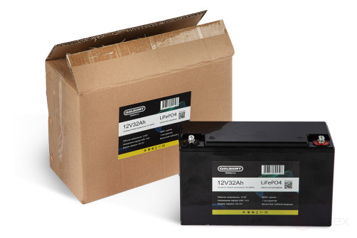 Литиевый тяговый аккумулятор Gelbert LiFePO4 (12V/32Ah/32A/384Wh) [6-EVF-32]