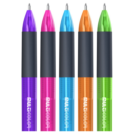 Automatic ballpoint pen Berlingo "Multicolor" 04 color, 0.7 mm, assorted