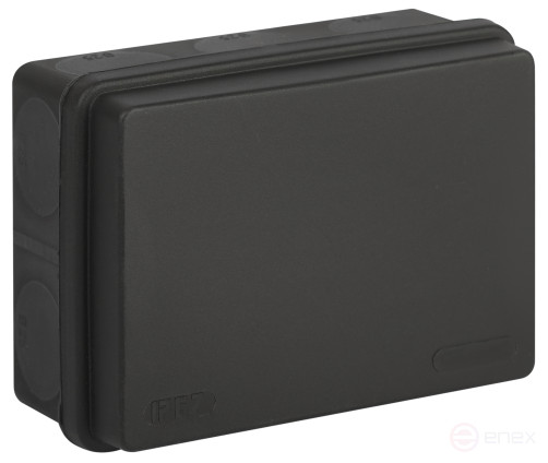 Soldering box ERA KOR-150-110-70- 11g-2MP-B two-component HF UV resistant 150x110x70mm Black Direct mounting IP67