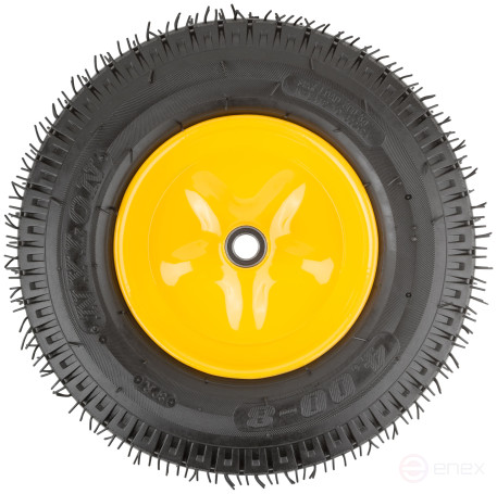 Колесо запасное, 8 слойная шина, 390х90x220 мм для тачки 77557 (4,80"/4,00"-8") (посадка ширина 90 мм, диаметр 20 мм)