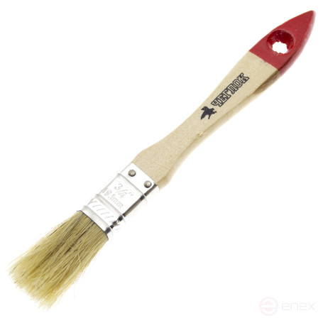 Flat brush "Standard", 20 x 10mm, in/in 39mm, natural.bristles, Cheglock (12/1200)