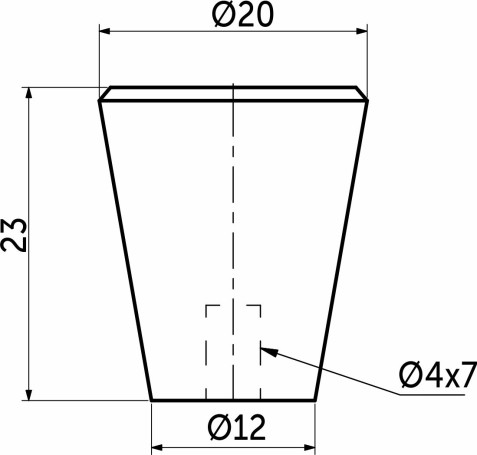Ручка меб. кнопка мет. BELL матовый хром, AKS