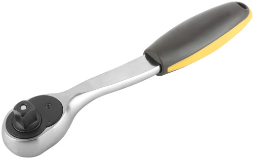 CRV collar (ratchet), black and yellow rubberized handle, Pro 1/2", 72 teeth