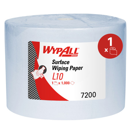 WypAll® L10 Surface Cleaning Material - Jumbo Roll / Blue (1 Roll x 1000 sheets)