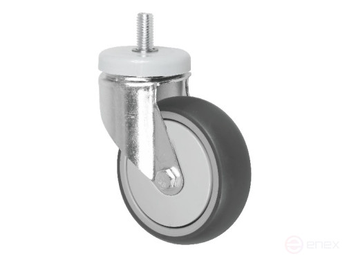 Wheel support for shopping carts complete with M12x45 bolt