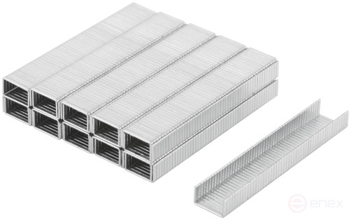 Stapler staples, hardened rectangular 10.6 mm x 1.2 mm (wide type 140) 6 mm, 1000 pcs.