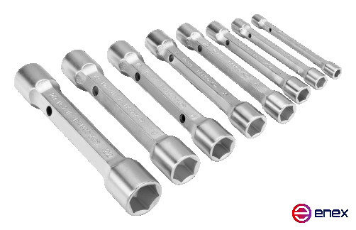 Набор торцевых трубчатых ключей, 6 - 22 мм, 8 шт
