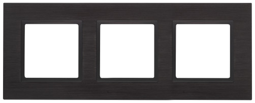 14-5203-05 ЭРА Рамка на 3 поста, металл, Эра Elegance, чёрный+антр