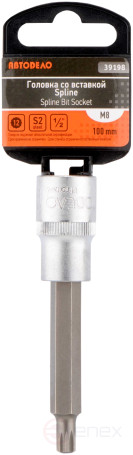 Головка (1/2";L=100mm) со вставкой SPLINE M 8 АвтоDело PRO (39198)