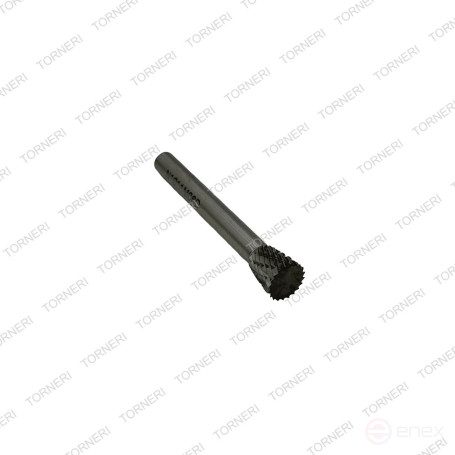 Carbide borehole type N101106 (reverse cone), 10.0 mm, shank 6 mm, double notch TORNERI T018449