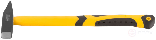 Молоток кованый, фиберглассовая усиленная ручка, антивибрационные накладки, Профи 200 гр.