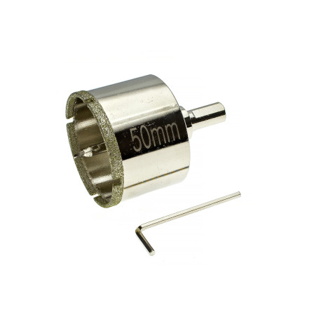 Коронка алмазная по кафелю и стеклу 50 мм с ц/с, Чеглок (5/60)