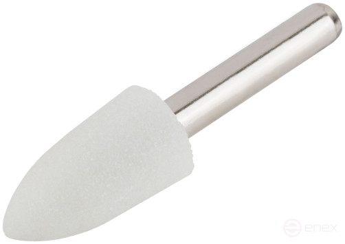 Abrasive ball (for metal), shank 6 mm, pointed cylinder 14x25 mm