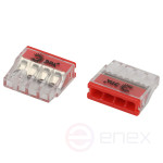 ERA terminal NO-225-359 quick-release 2273-204 compact 4-wire 0.2-2.5 mm2 package 40 pcs