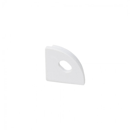 Plug for aluminum profile ORION-1616C, quarter circle shape, color white, AKS