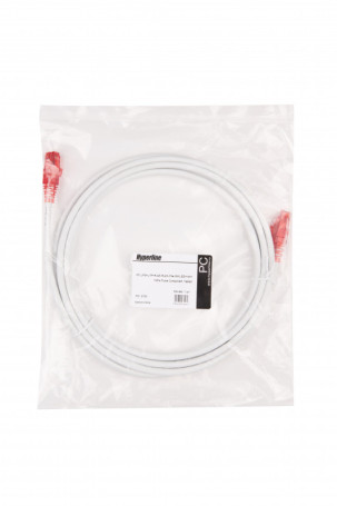 PC-LPM-UTP-RJ45-RJ45-C5e-3M-LSZH-WH Patch Cord U/UTP, Cat.5e (100% Fluke Component Tested), LSZH, 3M, White