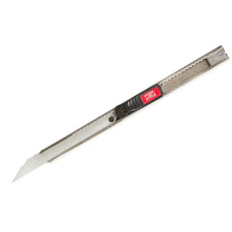 Stationery knife 9mm Berlingo "Steel&Style", auto-lock, metal body, blade 30°, European weight