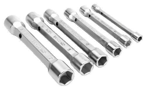 Set of end tubular keys, 6 - 17 mm, 6 pcs