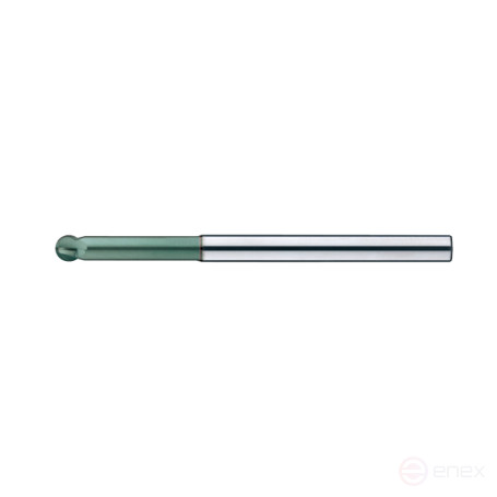 Spherical milling cutter D12x10x42x120x12 Z4 TiSiN-nano