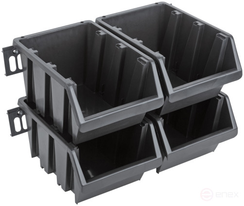 Набор Лотков для крепежа (12 шт. лотков 225х125х125 мм + 6 шт. планок), черные