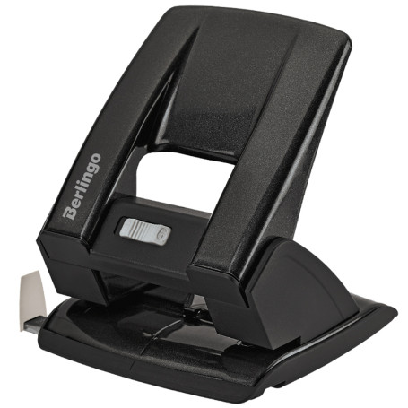 Berlingo "Power TX" hole punch 40 l., metal, with lock and ruler, black