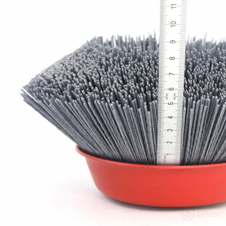 Щетка чашечная Д150*M14, ворс полимер-абразив P120 по дереву для УПМ УШМ (болгарка) (1-234)