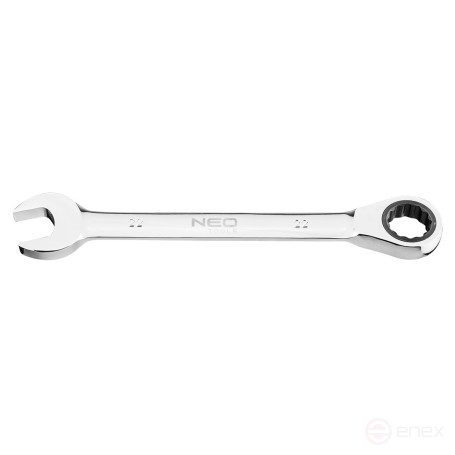 Ключ комбинированный с трещоткой, 22 мм