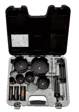 A set of Superior™ ring saws for various building structures 19 – 114 mm — 13 pcs.