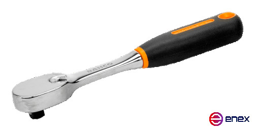 3/8" Reversible handle, with 80 teeth and 4.5° angle of action, retail package