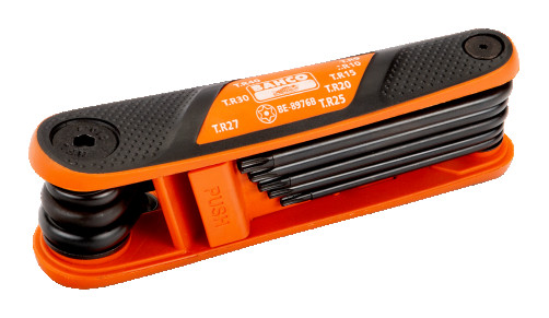 Набор складных Г-образных ключей TORX® с двухкомпонентной ручкой T9 - T40, 8 шт